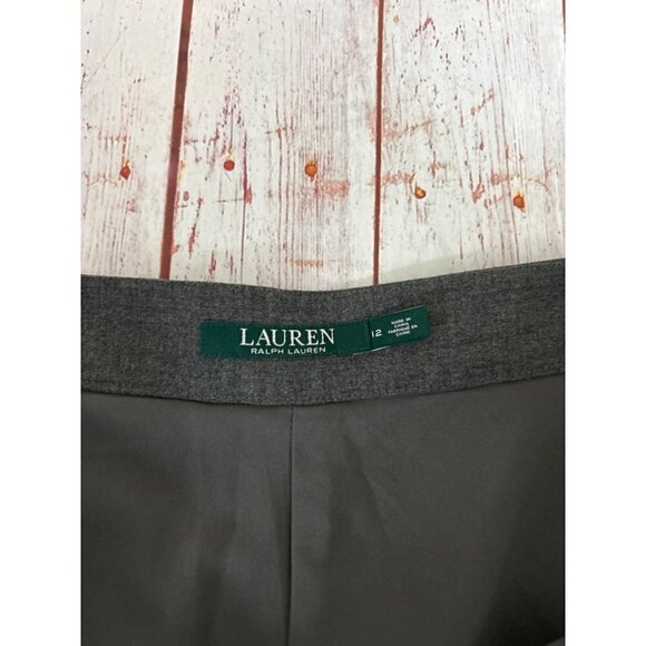 Lauren Ralph Lauren Grey Wool Blend Wide Leg Pants Size 12 NWT - Picture 5 of 7